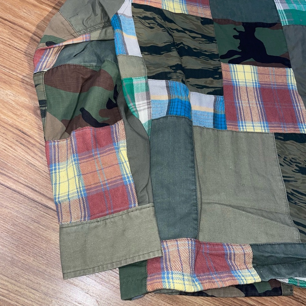 RRL Flannel Patchwork Military Jacket - Picture 10 of 15